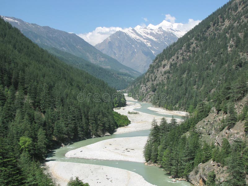 A River Meandering through Narrow Valley Stock Photo Image of bank