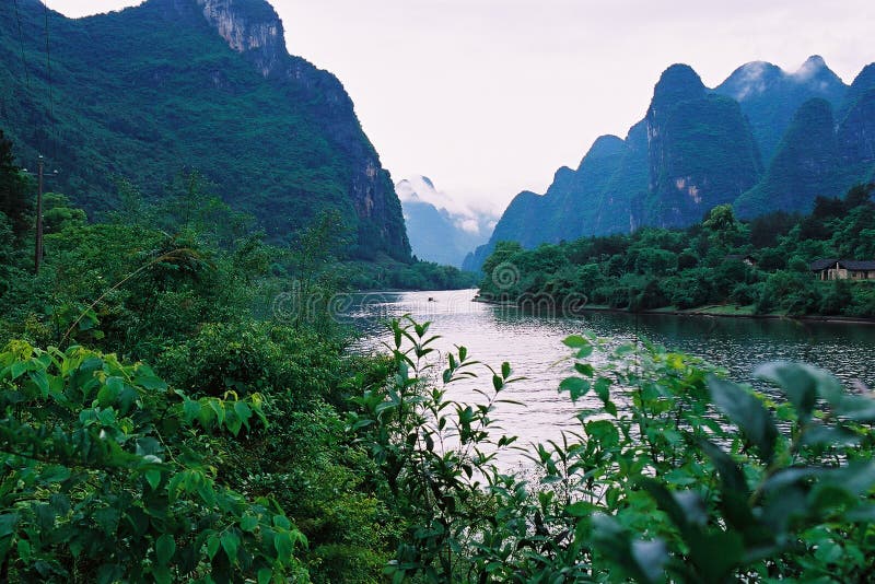 River and the mountain.