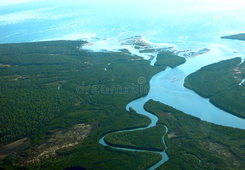 River mouth delta