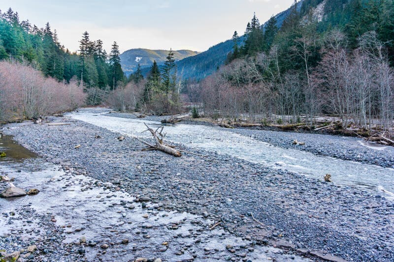 River Near Mount Rainier stock photo. Image of mount 271325718