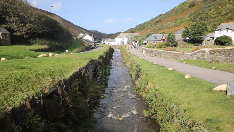 River running through Boscastle Cornwall England UK