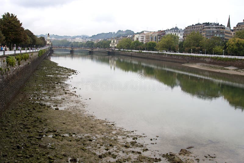 River in San Sebastian or Donostia. Stock Photo Image of spain