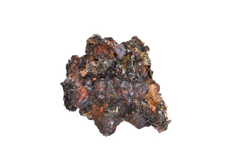 River Stone Isolated on White Background Stock Photo - Image of