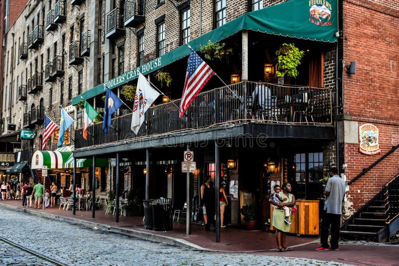 River Street Sweets, Savannah, GA. Editorial Stock Image - Image of