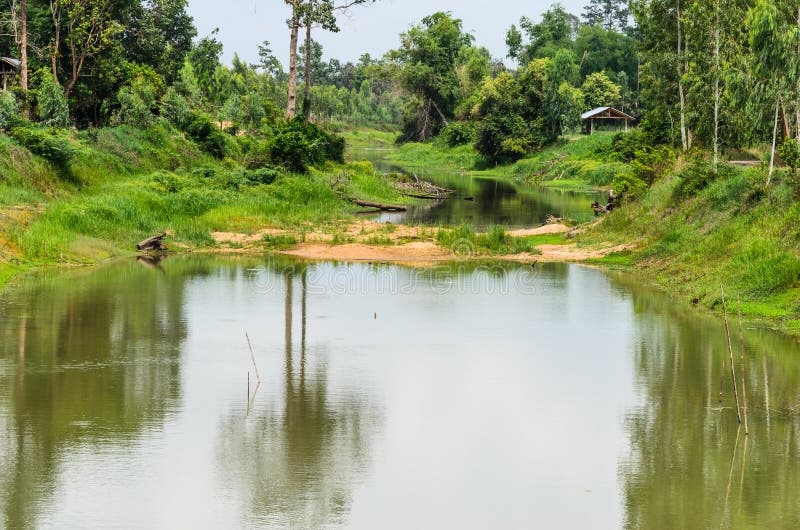 River in Thailand stock photo. Image of scene, cloud - 39326224