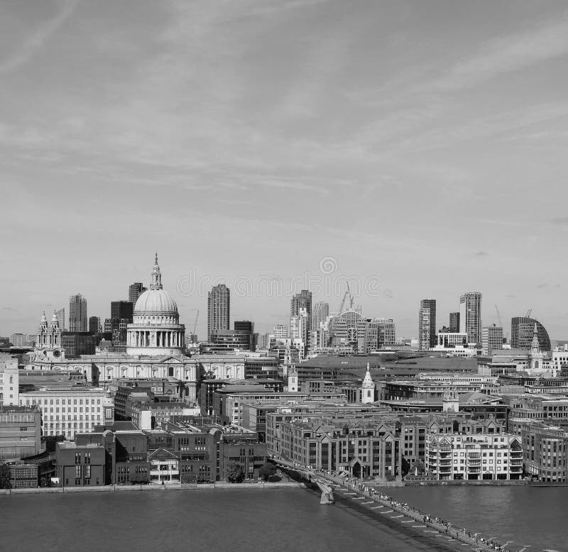 River Thames in London, Black and White Stock Photo - Image of britain ...