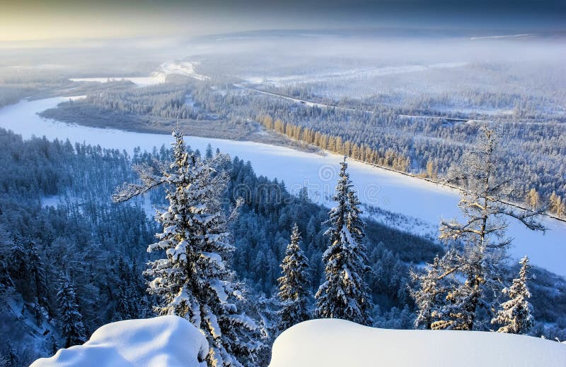 River Valley in South Yakutia Chulman