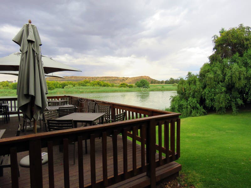 River View from a Restaurant. Stock Photo Image of flowing, safari 108760682