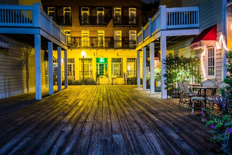 Riverfront board walk scenes in wilmington nc at night royalty free stock photos Riverfront board walk scenes in wilmington nc at night royalty free stock photos