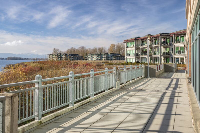 Riverfront Condominiums in Vancouver Washington State Stock Image