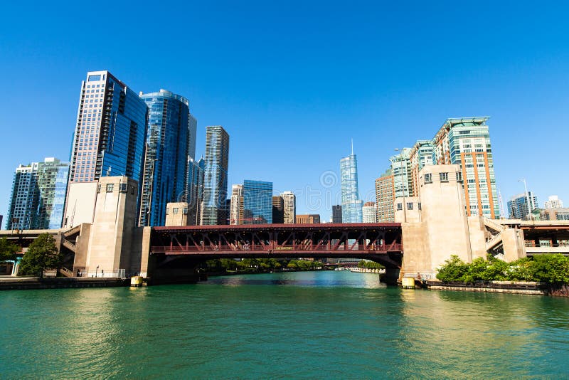 Riverfront Downtown Chicago Stock Image Image of downtown, condo