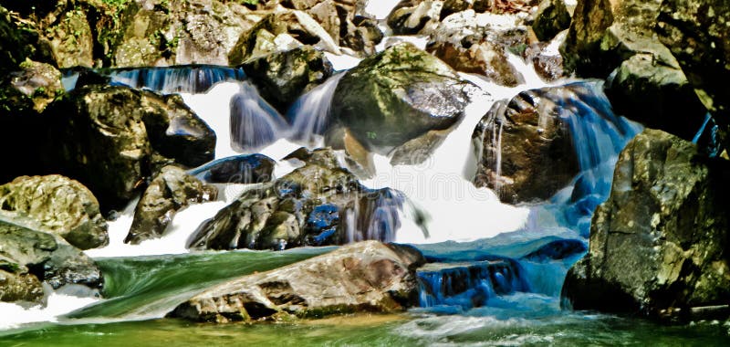 Beautiful nature river and forest, west java, Indonesia. royalty free stock images