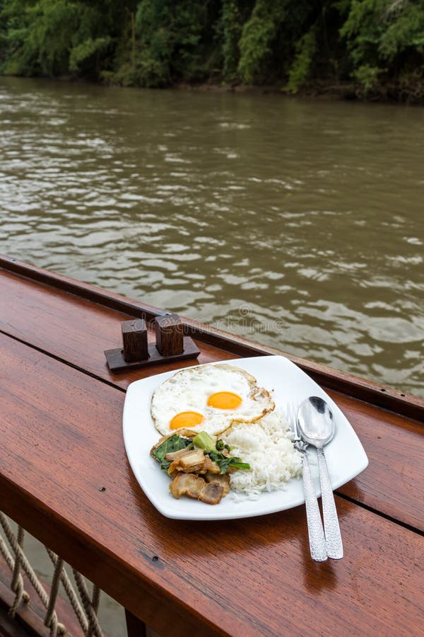 Breakfast at riverside stock image. Image of cholesterol 29304753