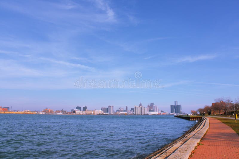 Riverside of Detroit river