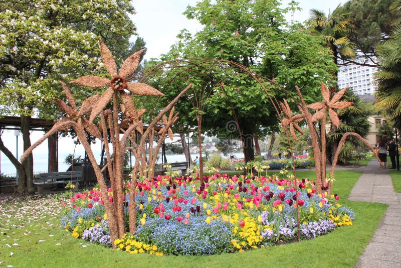 Riverside flowers stock photo. Image of green, fresh 95450890