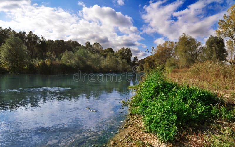 Riverside landscape royalty free stock photography