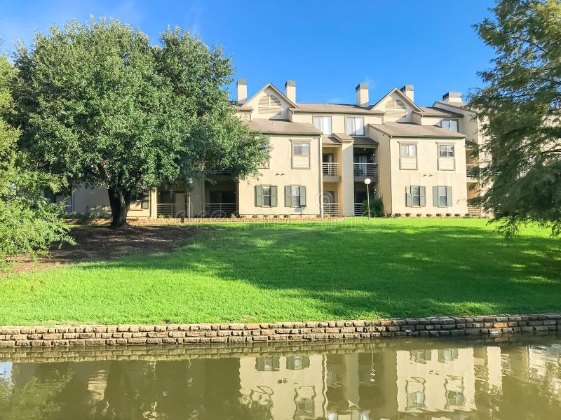 Riverside 2 Story Houses in Suburban Dallas FortWorth Stock Image