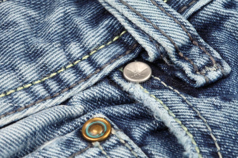 Rivet on a blue jeans stock image. Image of stacked, frame - 35434955