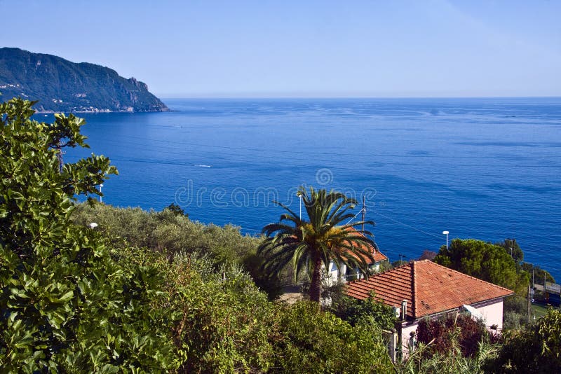 Ligurian coast between Genoa and Portofino. Ligurian coast between Genoa and Portofino