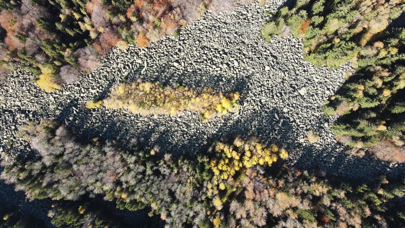Rivière de pierre connue sous le nom de Zlatnite Mostove à Vitosha Mountain Bulgarie banque de vidéos