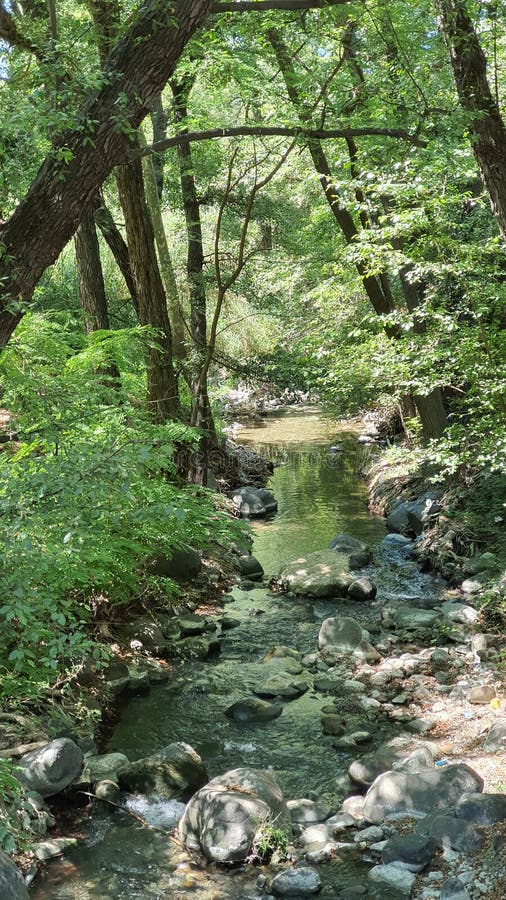 Rivière klarios dans le village de galata près de kakopetria à troodos. Rivière klarios dans le village de galata près de kakopetria dans les monts troodos en république de chypre
