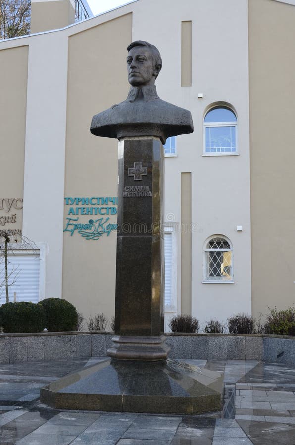 .Monument to Simon Petlyura petliura, the main chieftain of the troops and fleet of the Ukrainian People`s Republic