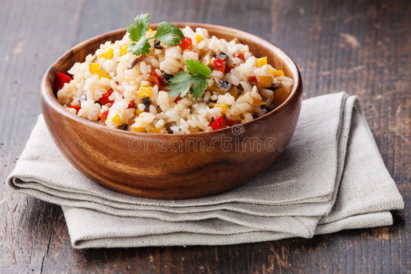 Riz avec des légumes photos libres de droits Riz avec des légumes photos libres de droits
