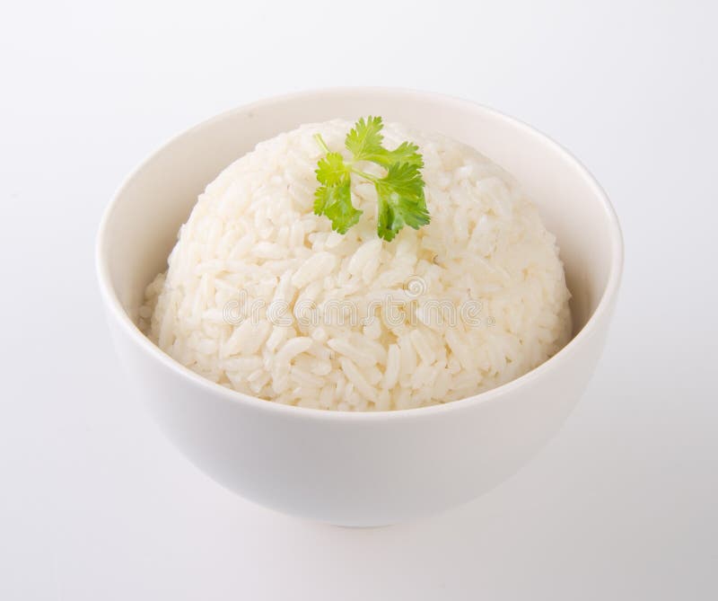 Riz d'isolement sur le blanc photo stock Riz d'isolement sur le blanc photo stock