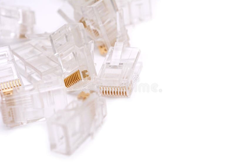 RJ45 som installerar kontaktdon royaltyfri foto RJ45 som installerar kontaktdon royaltyfri foto