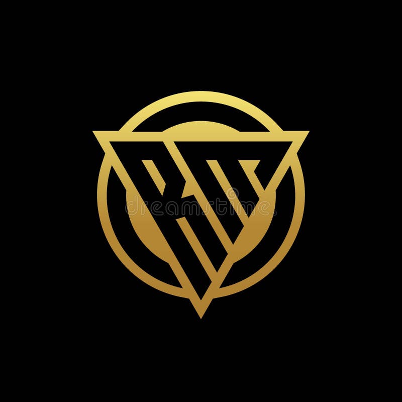 RM Logo Monogram with Triangle Shape and Circle Rounded Isolated on