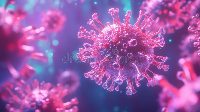 Rna replicating virus cell royalty free illustration