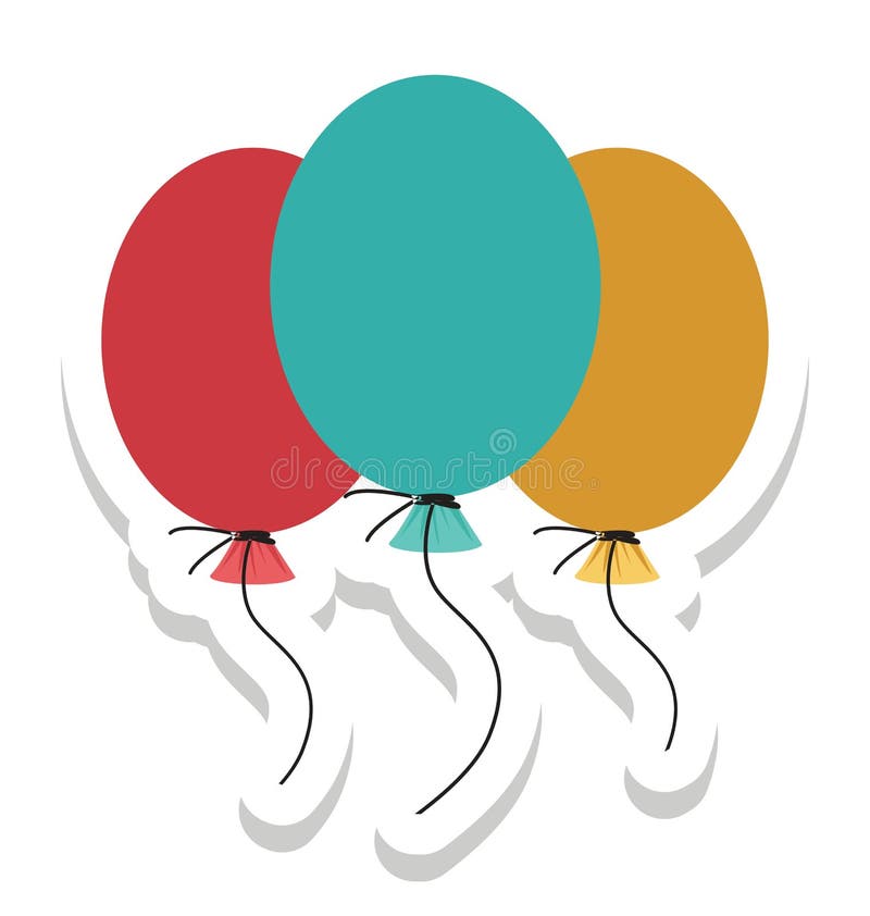 Balloon, Party Decorations Vector Icon Editable Stock Vector