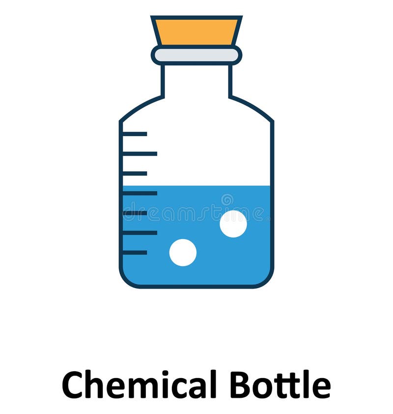Chemical Bottle Isolated Vector Icon Which Can Easily Modify or Edit