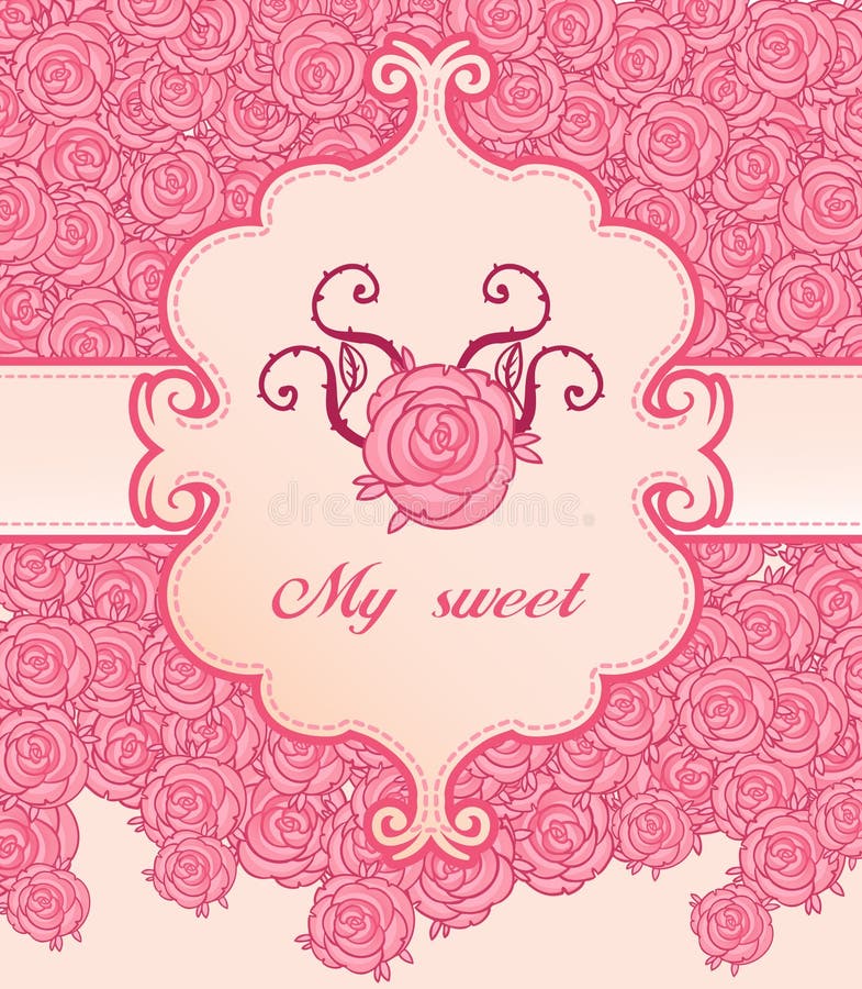 ro för raminbjudanpink style tappning stock illustrationer ro för raminbjudanpink style tappning stock illustrationer