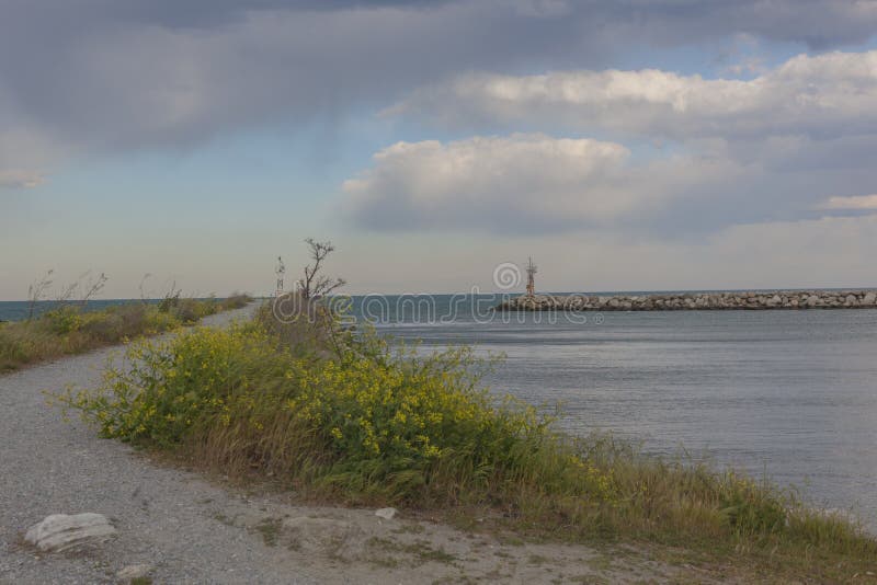 The road along the Bay at sea royalty free stock image The road along the Bay at sea royalty free stock image