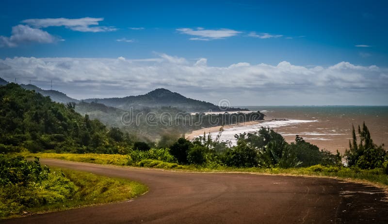 Road along the Madagascar coast