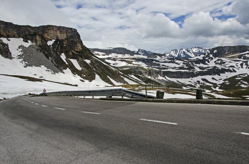 Road in the alps mountain