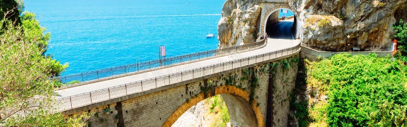 Road of Amalfi Coast, Italy Stock Image - Image of coast, scenic: 249732587