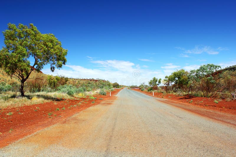 Road through Australian Outback Stock Photo - Image of remote, harsh ...