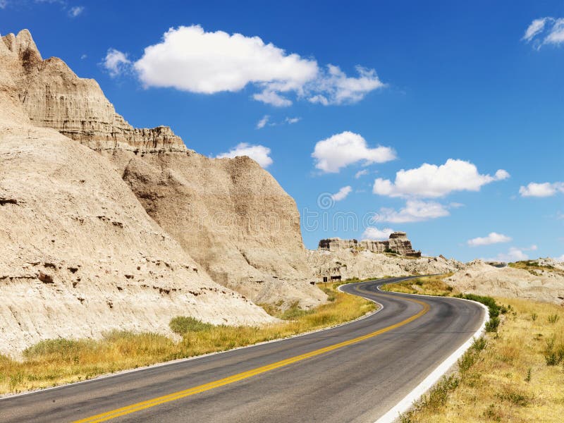 Road Through the Badlands royalty free stock photo