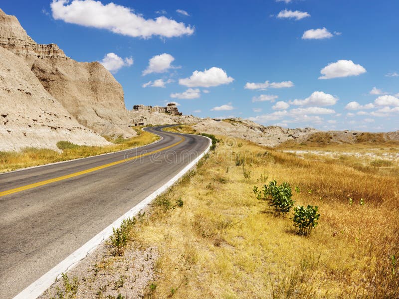 Road Through the Badlands royalty free stock photo