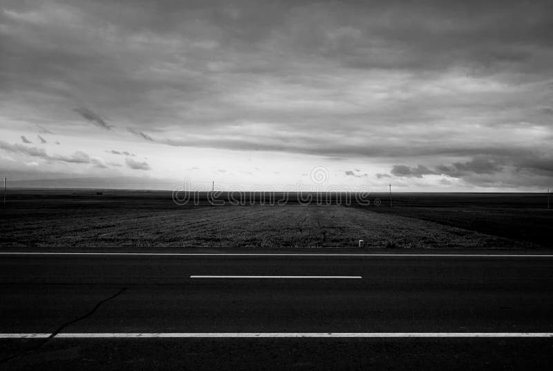 Road Black and White stock image. Image of black, marking 60903749
