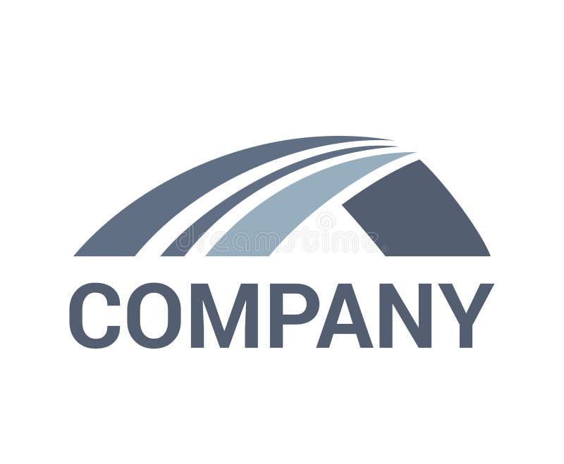 Road bridge logo idea stock illustration Road bridge logo idea stock illustration
