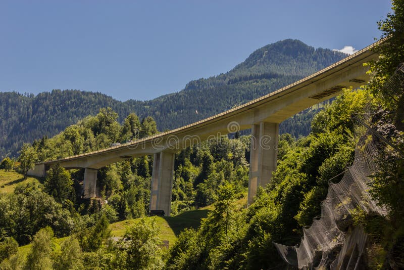 A road bridge over a valley in Austria