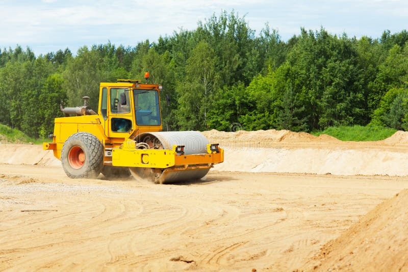 Road building roller stock photos