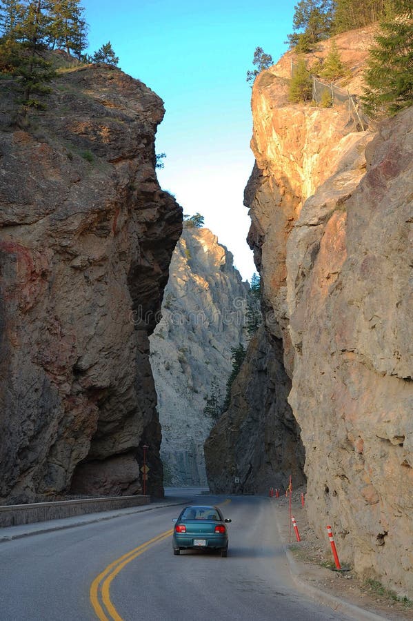 Road through canyon