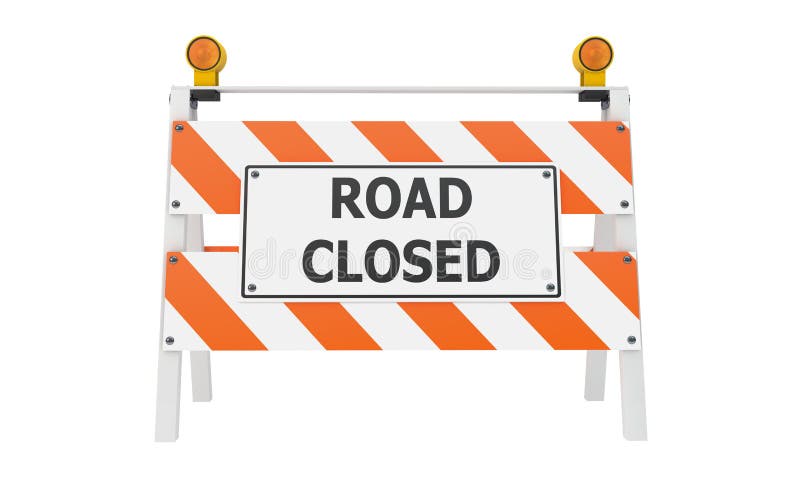 Road Closed Barricade Construction