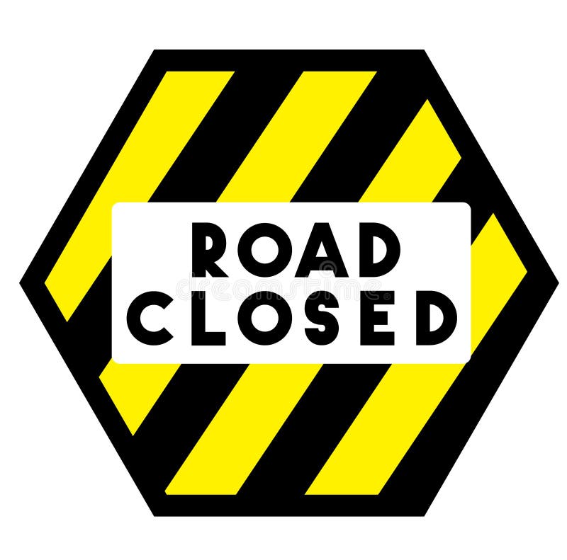 ROAD CLOSED Stamp On White Background Stock Vector - Illustration of