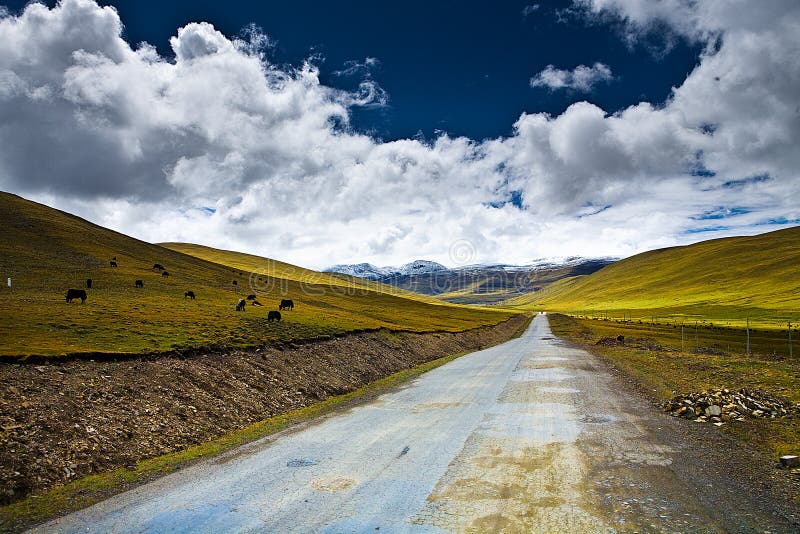 Road and clouds