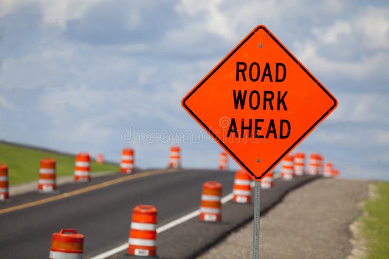 Road Construction Sign royalty free stock photo Road Construction Sign royalty free stock photo